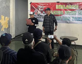Komunitas Bela Negara Jatim Menggelar Deklarasi Pemilukada Aman dan Damai