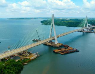 Jembatan Pulau Balang yang dibangun dengan produk SIG ini merupakan penghubung Balikpapan dengan IKN di Kabupaten Penajam Paser Utara, Kalimantan Timur.