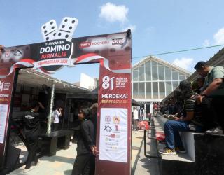 64 Jurnalis Ikuti Turnamen Domino Kemerdekaan di Surabaya