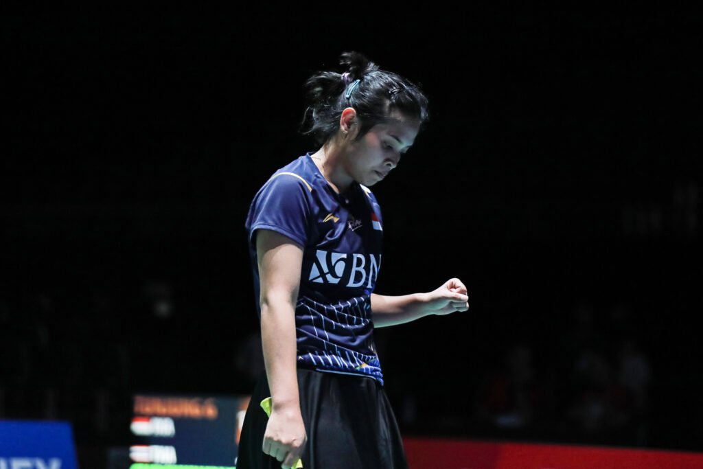 Gregoria Mariska Tunjung kalahkan Akane Yamaguchi di perempatfinal Japan Open 2023. (Foto: PBSI) 