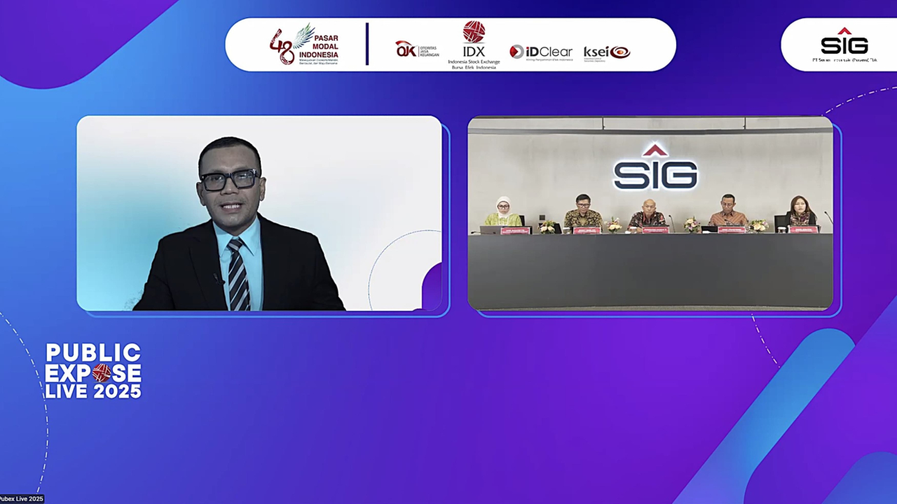 Jajaran direksi dan manajemen SIG pada acara Public Expose Live 2025, Jumat (12/9/2025).