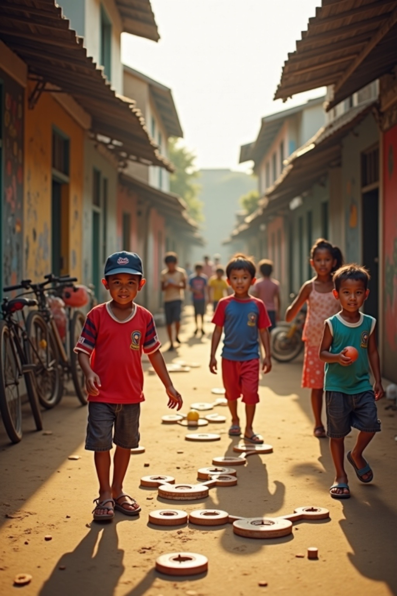 ilustrasi anak Anak yang sedang bermain