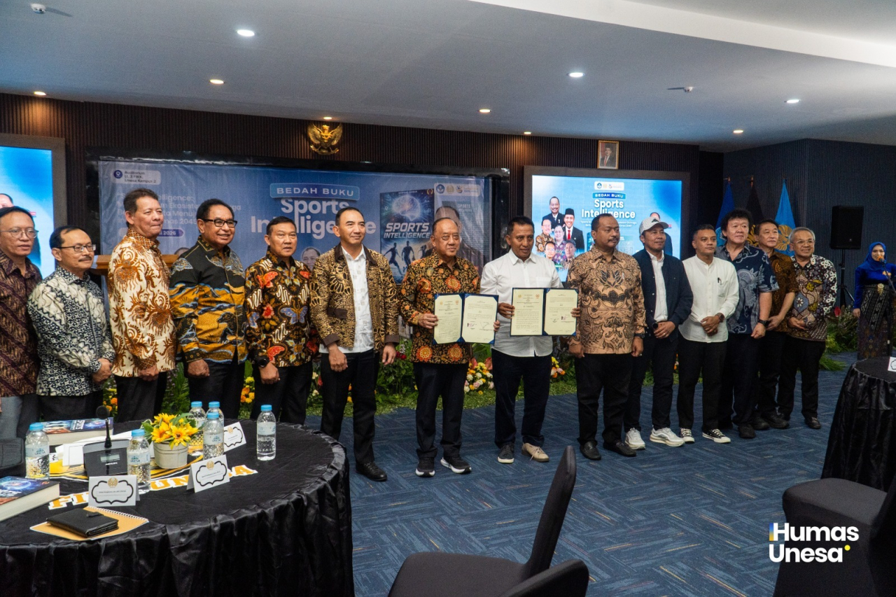 Unesa dan KONI Pusat Bedah Buku Sports Intelligence, Dorong Olahraga Berbasis Data Menuju Indonesia Emas 2045
